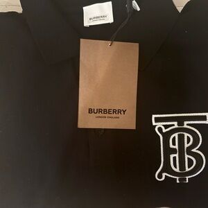 Burberry Black Polo with Iconic Check